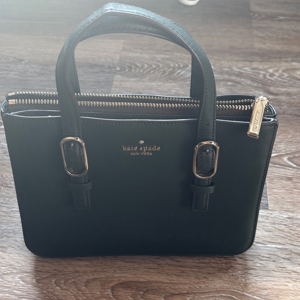 Kate Spade Green Satchel with Gold Accents